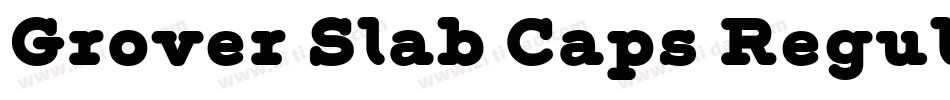 Grover Slab Caps Regular字体转换